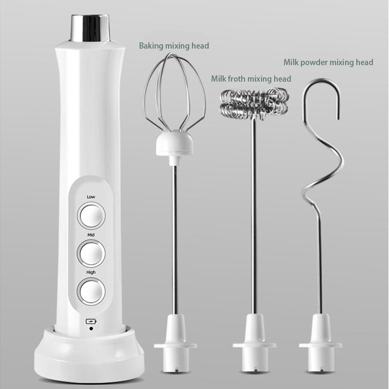 3 In 1 Portable Rechargeable Electric Handheld Milk Frother Maker