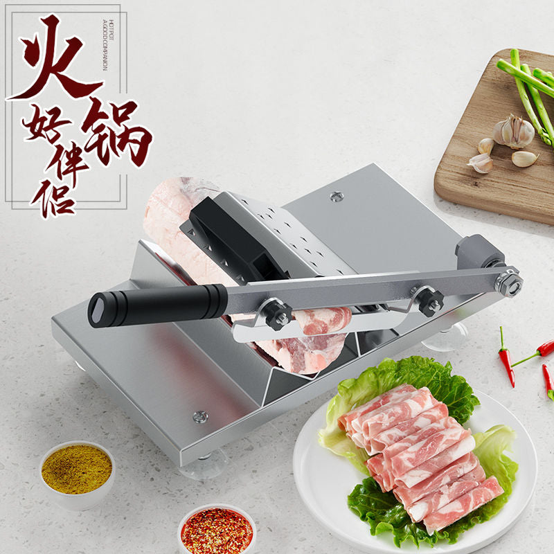 Stainless Steel Handheld Manual Frozen Meat Slicer Beef Slicing Cutting  Machine