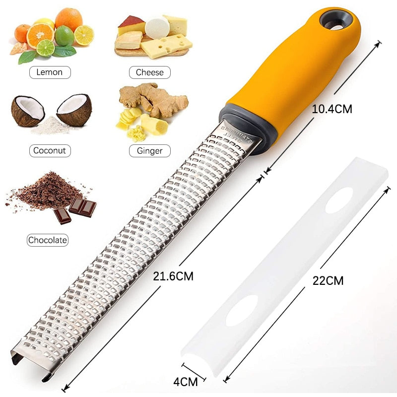 Custom Logo Cheese Grater & Lemon Zester with Protect Cover