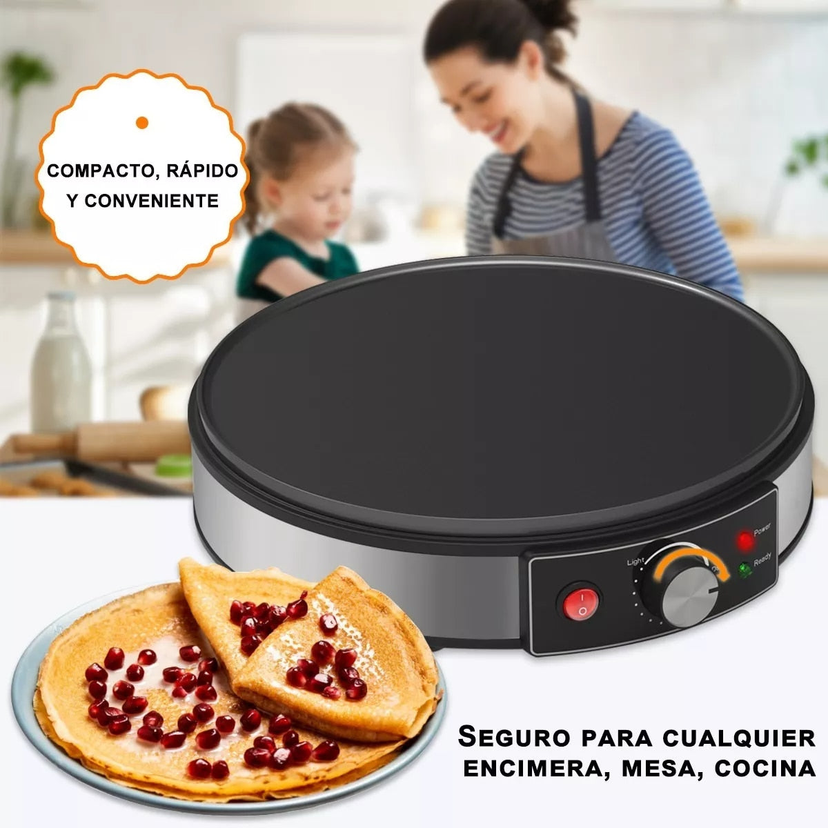 Commercial Electric Crepe Maker Machine with Non-stick Griddle – Kitchen  Groups