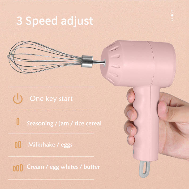 Portable Hand Mixer Electric Wireless Food Blender 3 Speed Frother –  Kitchen Groups