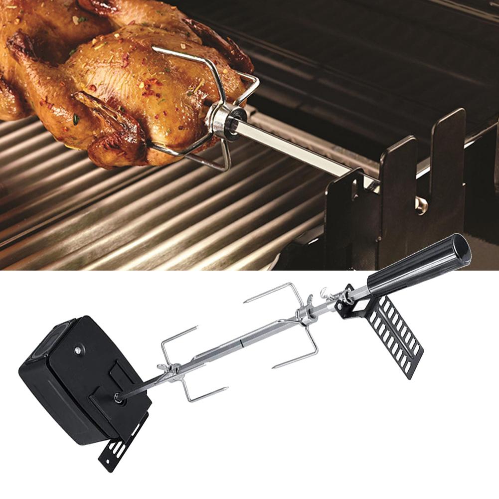 Universal Grill Rotisserie Kit Complete BBQ Kit with Spit Rod Meat
