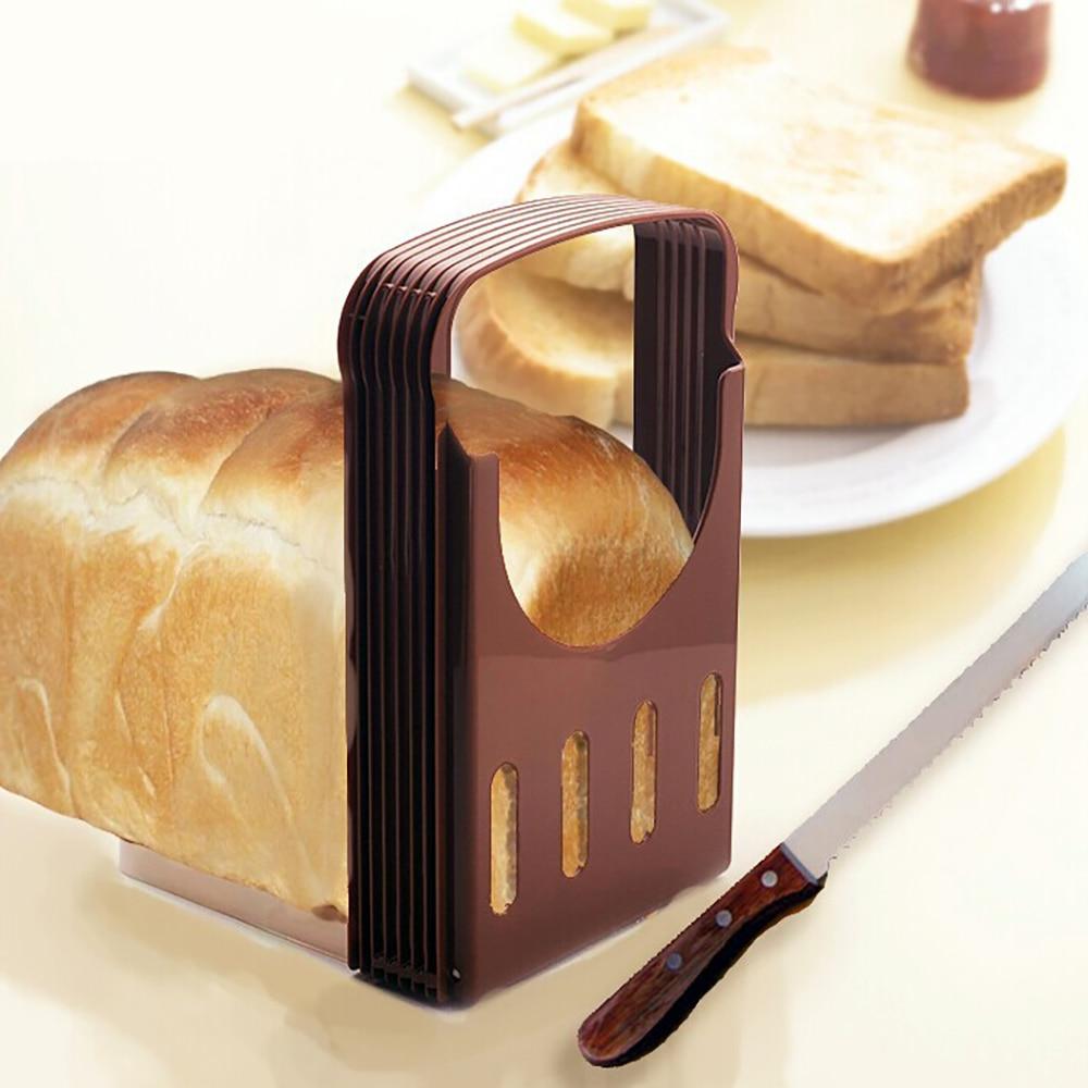Adjustable Toast Slicer/ Cutting Guide for Homemade Bread, Plastic Bread  Slicer Loaf for Slicing Bread Foldable Kitchen Baking Tools (White)