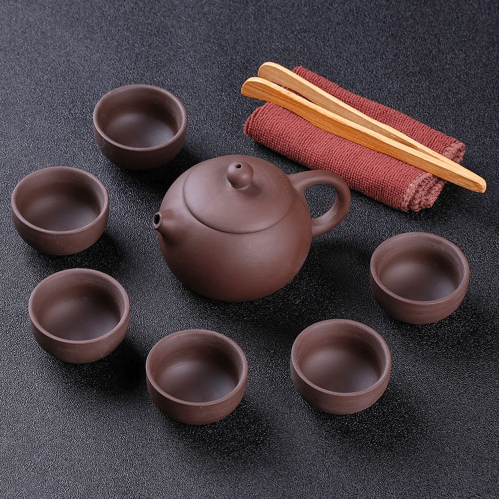 Small Purple Clay Tea Pot Set, Authentic Chinese Teapot Clay – Kitchen  Groups