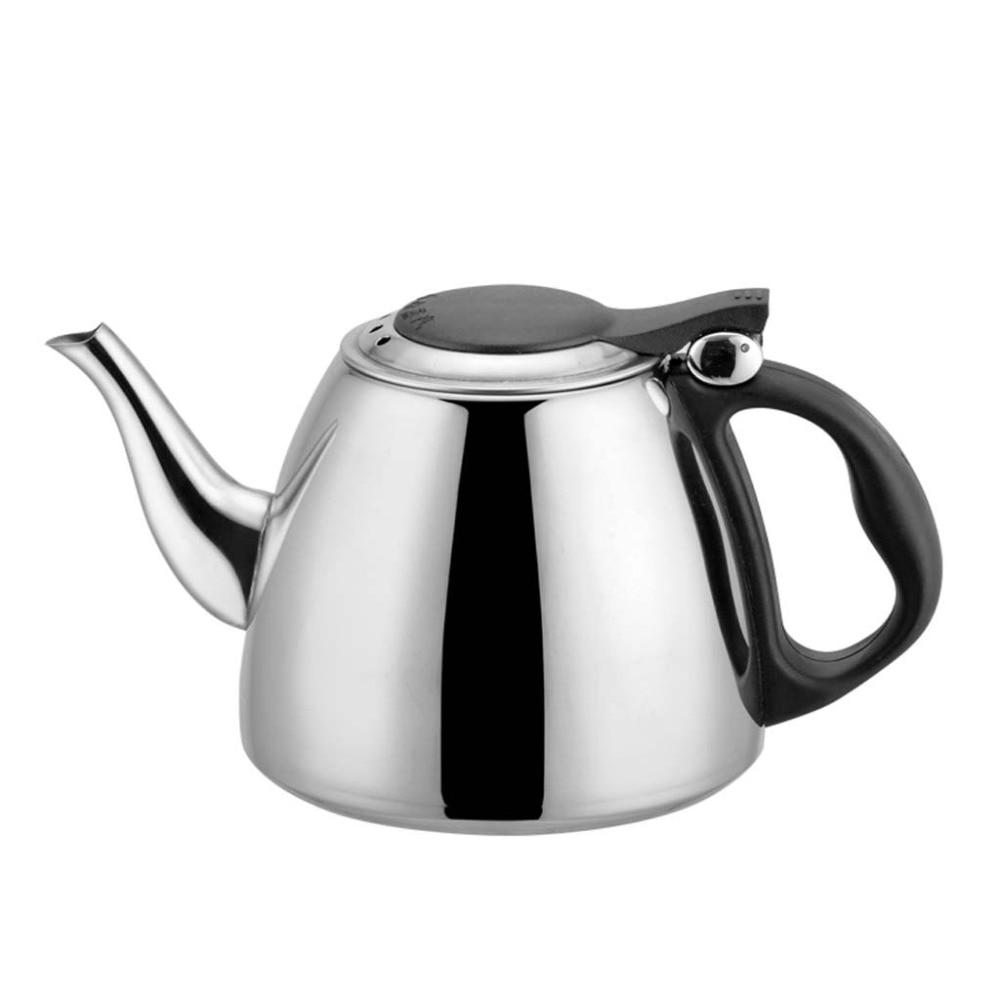 1L Stainless Steel Tea Kettle Stove Top Induction Teapot Kitchen Ware Black