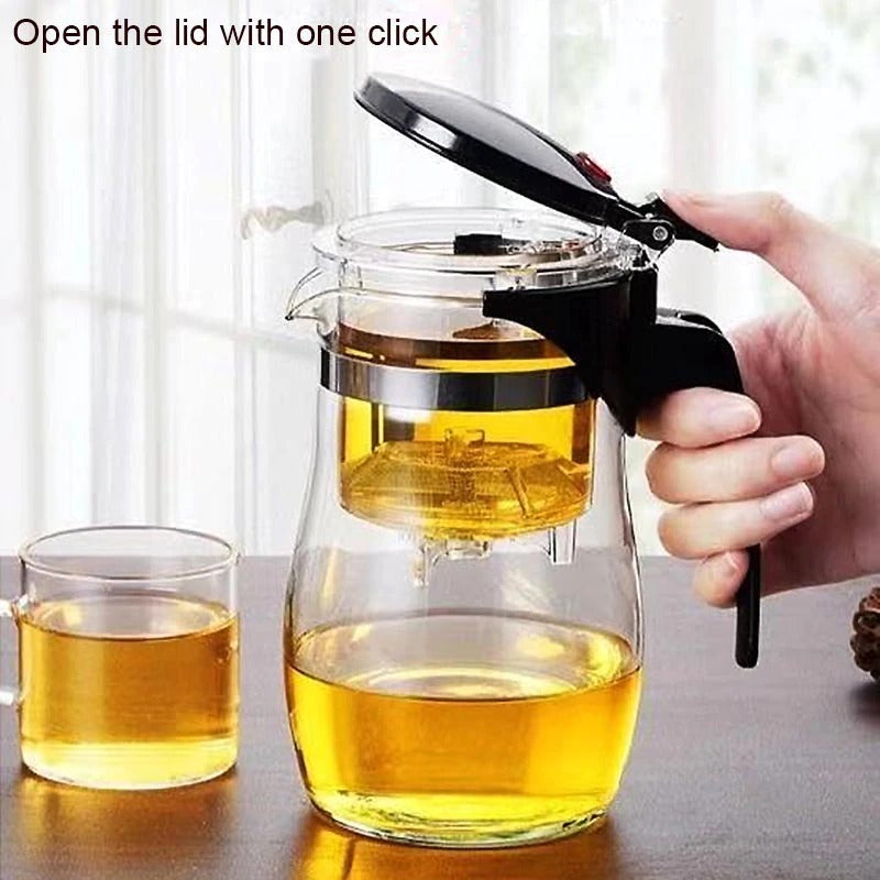 Glass teapot with steel filter 500ml