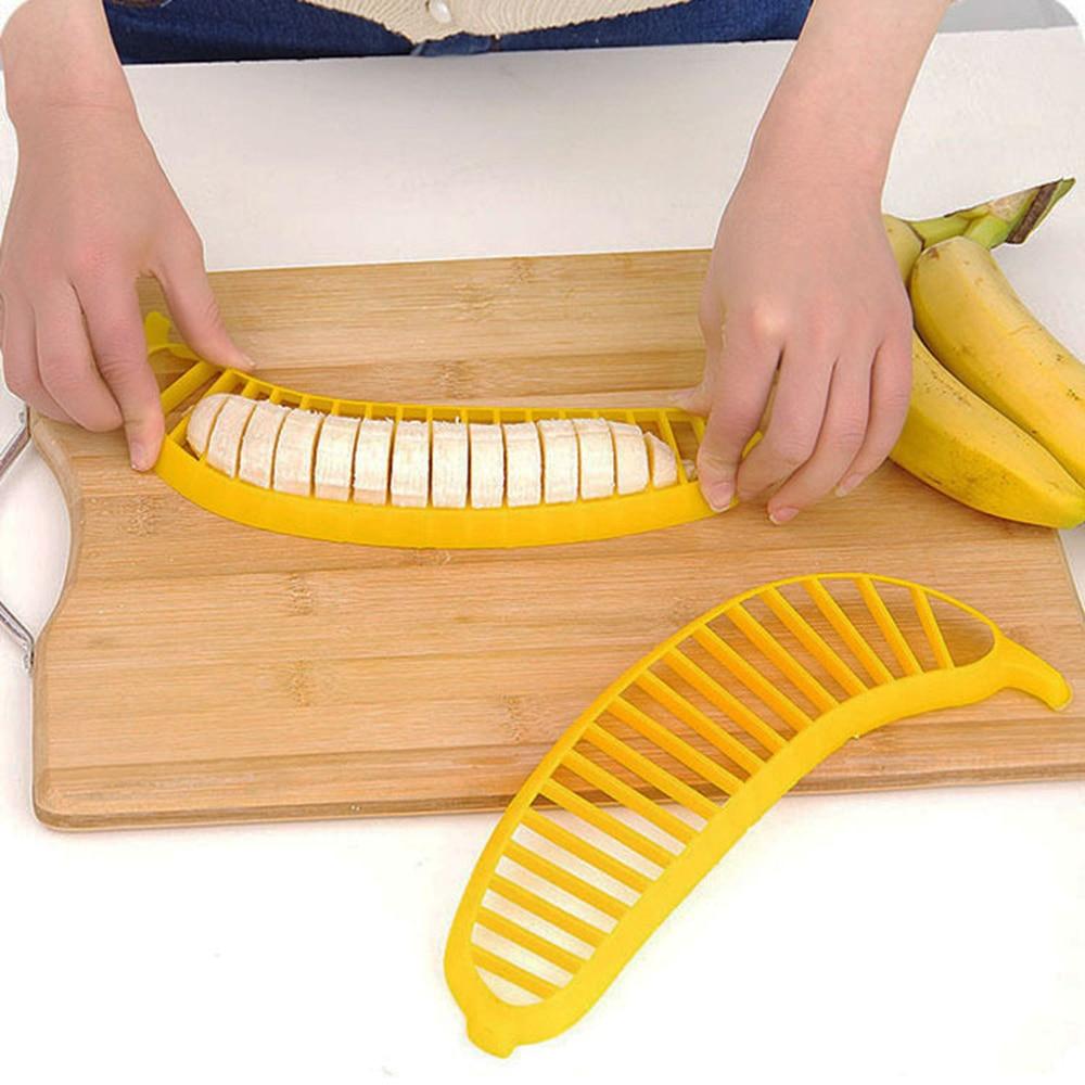 Banana Slicer Fruit Cutter Kitchen Gadget Banana Slicer Steel Fruit 