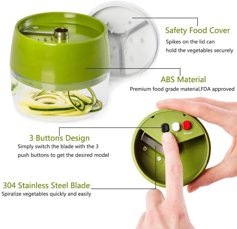 Vegetable Spiralizer Slicer Handheld Veggie Spiral Cutter Grater