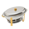 Oval Stainless Steel Chafing Dish Buffet Warmer Set with Food Pans