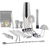 1-22pcs Stainless Steel Cocktail Shaker Set Cocktail Bar Tools