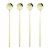 1-4pcs Cutlery Colorful Rainbow Dinnerware Long Handle Tableware Set