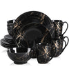 16/32/48pcs Porcelain Dinnerware Set Gold Splash Design Tableware