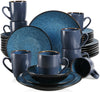 16/32/48pcs Vintage Ceramic Stoneware Set with Plate Bowl Coffee Cups