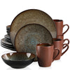 16/32/48pcs Vintage Ceramic Stoneware Set with Plate Bowl Coffee Cups