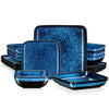 16pcs Square Ceramic Tableware Set for 4 People Kitchen Dinnerware Set