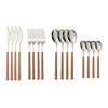 16pcs Stainless Steel Wooden Handle Cutlery Set Dinnerware