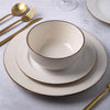 18pcs Elegant Ceramic Dinnerware Sets Stoneware Plates and Bowls Sets