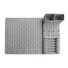2-Pack Dish Rack Set Silicone Drying Mat Removable Tableware Holder