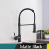 2-Way Brass Modes 360 Free Rotation Spout Pull Down Kitchen Sink Faucet In Different Colors