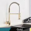 2-Way Brass Modes 360 Free Rotation Spout Pull Down Kitchen Sink Faucet In Different Colors