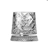 Rotating Crystal Whiskey Glass Spinning Whisky Tumbler with Glass Base