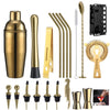 20pcs Stainless Steel Cocktail Shaker Set with Stand Bartender Kit