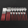 24Pcs Stainless Steel Cutlery Set Elegant Mirror Dinnerware Set