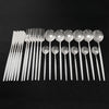 24Pcs Stainless Steel Cutlery Set Elegant Mirror Dinnerware Set