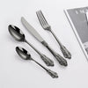 24Pcs Cutlery Set Stainless Steel Vintage Western Dinnerware Tableware