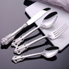 24Pcs Cutlery Set Stainless Steel Vintage Western Dinnerware Tableware