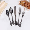 24Pcs Cutlery Set Stainless Steel Vintage Western Dinnerware Tableware