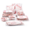 26pcs Nordic Marble Ceramic Tableware with Bowl Plate Soup Set