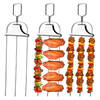 3Pcs Skewer Kabob Sticks Stainless Steel 3-Way BBQ Skewer Set