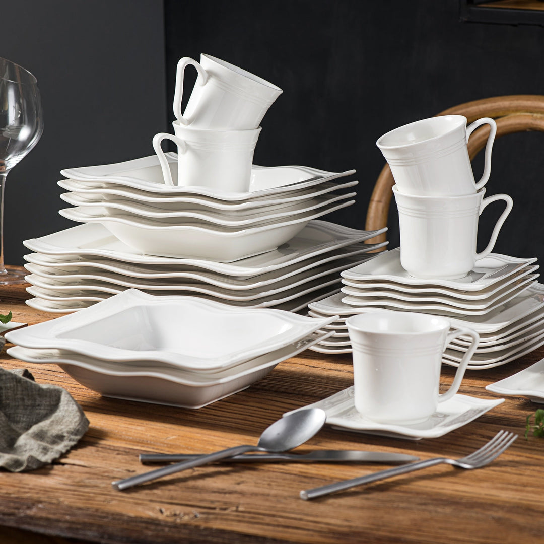 30/60 Piece Porcelain Tableware Set Dinnerware Set for 12 Person – Kitchen Groups