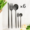 30Pcs Dinnerware Set Flatware Cutlery Set Stainless Steel Tableware