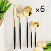 30Pcs Dinnerware Set Flatware Cutlery Set Stainless Steel Tableware