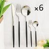 30Pcs Dinnerware Set Flatware Cutlery Set Stainless Steel Tableware