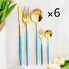 30Pcs Dinnerware Set Flatware Cutlery Set Stainless Steel Tableware