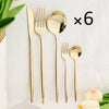 30Pcs Dinnerware Set Flatware Cutlery Set Stainless Steel Tableware