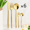 30Pcs Dinnerware Set Flatware Cutlery Set Stainless Steel Tableware