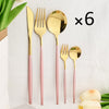 30Pcs Dinnerware Set Flatware Cutlery Set Stainless Steel Tableware