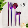 30Pcs Dinnerware Set Flatware Cutlery Set Stainless Steel Tableware