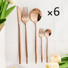 30Pcs Dinnerware Set Flatware Cutlery Set Stainless Steel Tableware