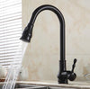 360 Degree Brass Kitchen Faucets Pull Down Mixer Tap In 4 Colors