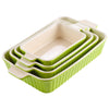 4-Piece Table Baking Dish Plate Set with Ceramic Handle Oven