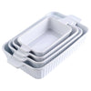 4-Piece Table Baking Dish Plate Set with Ceramic Handle Oven