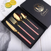 4pcs Nordic Stainless Steel Tableware Cutlery Tableware Set