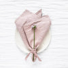 4PCs Pure Linen Napkin Cloth Soft Comfortable Fabric Reusable Kitchen Accessory