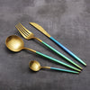 4pcs Restaurant Of Platinum Creative Colorful Kitchen Cutlery Set