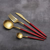 4pcs Restaurant Of Platinum Creative Colorful Kitchen Cutlery Set